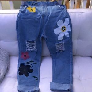 Denim jean overalls